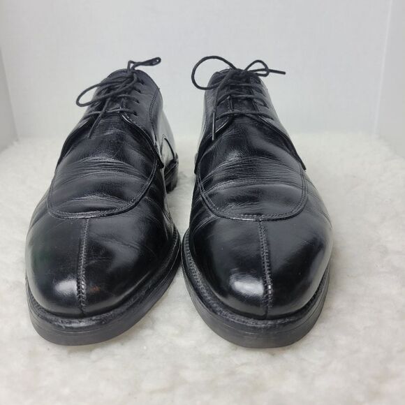 Allen Edmonds Belmont Mens Size 10 Black Leather Split Toe Oxfords Dress Shoes - Picture 3 of 10